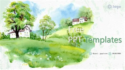 Fresh Watercolor Style PowerPoint Templates & Google Slides