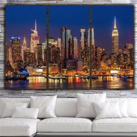 New York Brilliant Skyline Wall Art – HolyCowCanvas