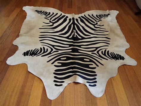 A Touch of Africa - A Wonderful Zebra Printed Cowhide Rug