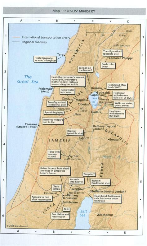 Map of Jesus' Ministry