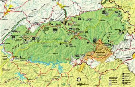 Smoky Mountain Trail Map | Great Smoky Mountains National Park Map