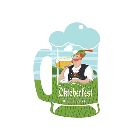 A beer mug. Vector illustration for the Oktoberfest beer festival ...