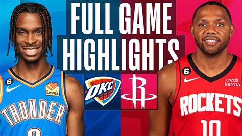 Oklahoma City Thunder vs. Houston Rockets Full Game HIGHLIGHTS | Feb 01, 2023 | NBA Season 2022 ...