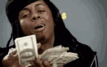 Rapper Lil Wayne Throwing Money Money Money GIF | GIFDB.com