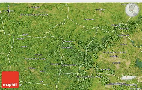 Satellite 3D Map of Cheatham County