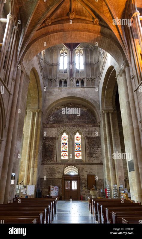 Pershore Abbey interior, the Nave, Pershore, Worcestershire England UK Stock Photo - Alamy