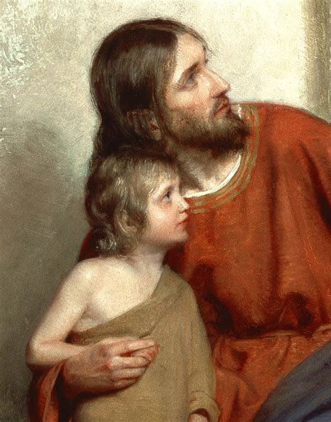 Jesus Christ and Child - Detail Painting by Carl Bloch - Pixels