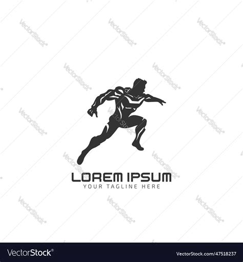 Superhero silhouette logo icon Royalty Free Vector Image