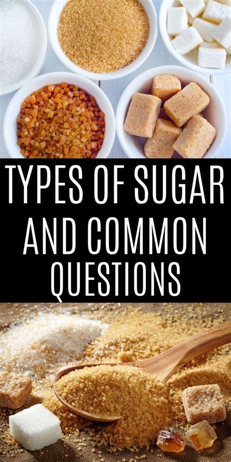 Most Common Types of Sugar And Common Questions On Uses