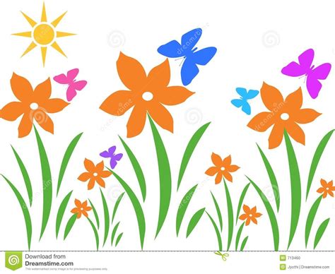 Summer+Flowers+Clip+Art+Free | Stock Photo: Sunny scene | Kids canvas painting, Free clip art ...