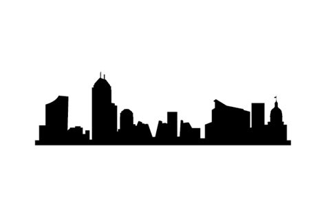 Indianapolis Skyline Silhouette SVG Cut file by Creative Fabrica Crafts ...