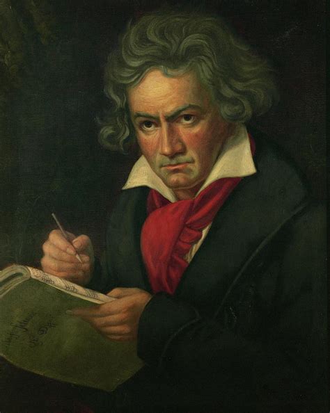 Ludwig van Beethoven -1770-1827-. Oil on canvas -1819-. Painting by ...