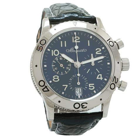 Breguet Type XX Transatlantique *White Gold**Blue Dial* - Inventory 4119 - DelrayWatch.com