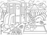 Play Ground Coloring Pages sketch template