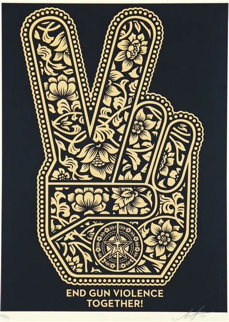 End Gun Violence- Shepard Fairey- Original Vintage Poster - Authentic ...