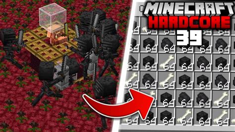 I Built a Wither Skeleton FARM in Minecraft Hardcore (#39) - Minecraft videos