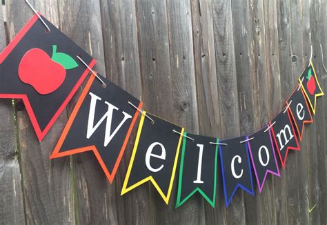 Welcome Banner, Classroom Decoration, Back to School Sign, Teacher Gift ...