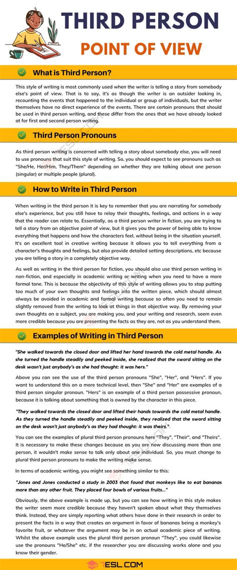 Third-Person Point Of View: What Is It And How Do I Use It? • 7ESL