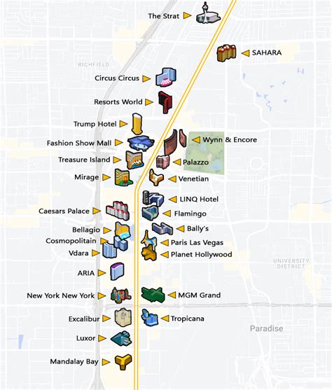 Las Vegas Strip Map (2024) | Interactive & Printable Maps