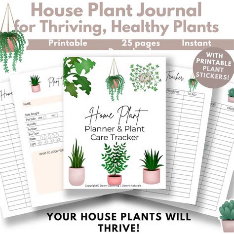 Printable House Plant Journal And Tracker