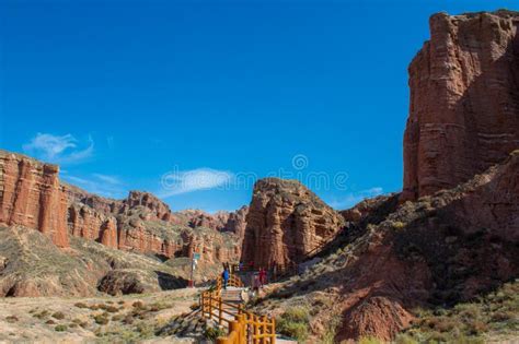 Binggou Danxia Scenic Area Close To Zhangye. Beautiful Sandstone ...