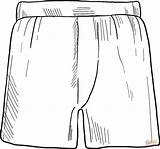 Shorts Coloring Page sketch template