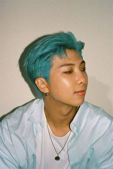 𝐑𝐌 with blue hair | Blue hair, Kim namjoon, Namjoon