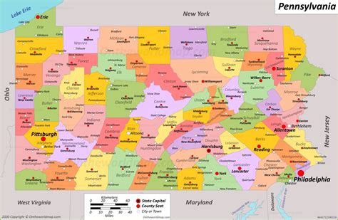 Map Of Pennsylvania With Counties Most Recent Top Most Famous Magnificent - City Map Of North ...