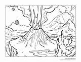 Volcano Coloring Pages  Tims Printables sketch template