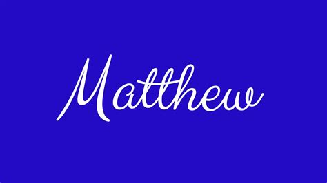 Learn how to Sign the Name Matthew Stylishly in Cursive Writing - YouTube