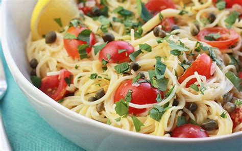 Lemon Caper Pasta With Grape Tomatoes [Vegan, Gluten-Free] - One Green Planet