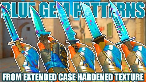 BLUE GEM PATTERNS FROM EXPANDED CASE HARDENED TEXTURE ★ CS:GO Showcase - YouTube