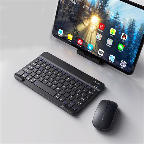 10inch Wireless Keyboard Bluetooth Keyboard Mouse for ipad Phone Tablet ...