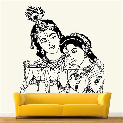 Beautiful Lord Radha Krishna Wall Stickers To Buy Online in India