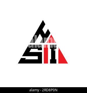 HSI triangle letter logo design with triangle shape. HSI triangle logo ...