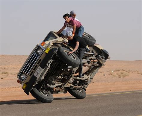 The bizarre car stunts by young Saudis - Rediff.com News