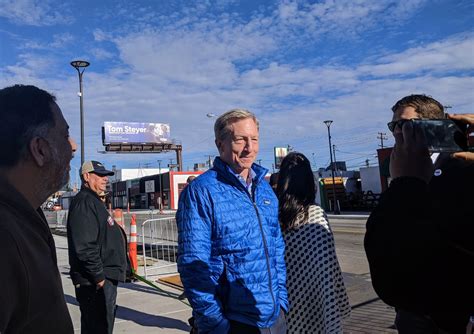 Steyer hoped to impress Latino voters during a recent walking tour of Reno