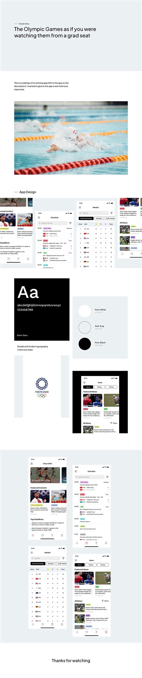 Olympic Games App Redesign on Behance