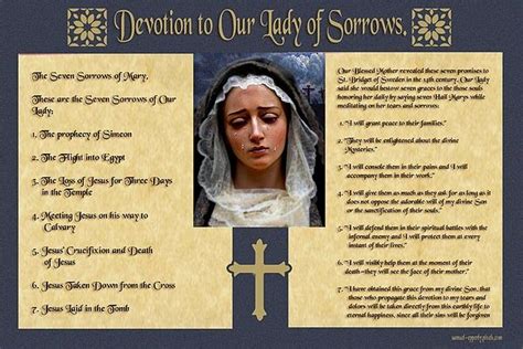 Devotion To Our Lady Of Sorrows in 2020 | Our lady of sorrows, Devotions, Sorrow