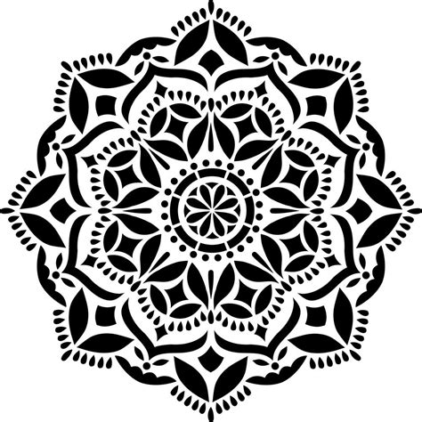 Designer Stencils Karma Mandala Stencil-FS026 - The Home Depot