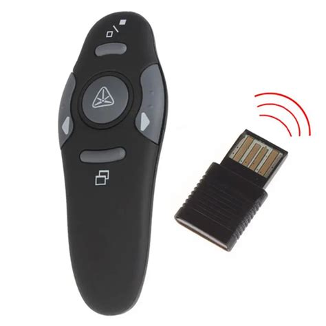 Red Laser Pointers Pen USB Wireless 2.4GHz PPT Presenter Remote Control Laser Pointer-in Remote ...