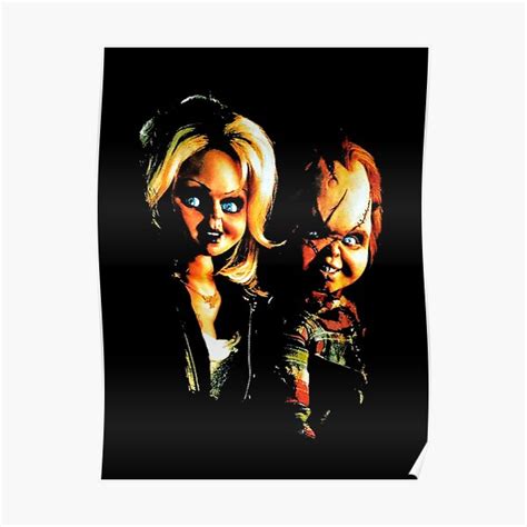 "Bride of chucky, chucky" Poster for Sale by DamarisHuel | Redbubble