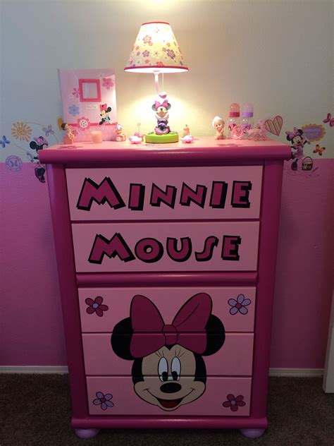 Custom Minnie Dresser & accessories | Minnie mouse room decor, Minnie mouse bedroom, Minnie ...