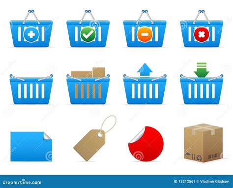 Vector shopping icons stock vector. Illustration of label - 13212561