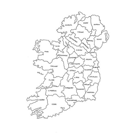 Printable Ireland Counties Map – Free download and print for you.