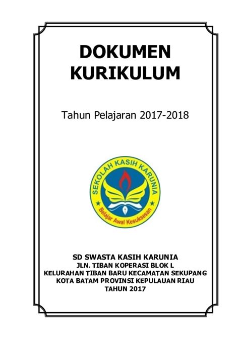 Dokumen 2 Kurikulum 2013 Sd Revisi 2018 / Dokumen 1 Kurikulum 2013 Sd ...