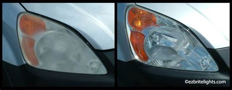 Headlights Before and After EZBriteLights Restoration - EZBrite Lights