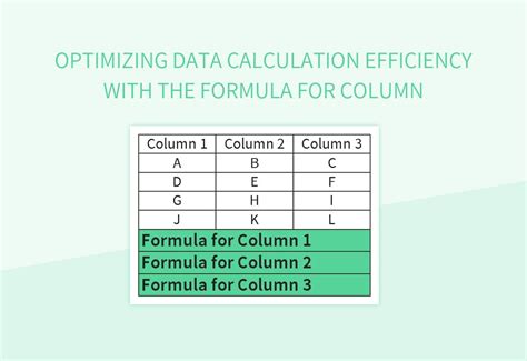 Free Column Formula Templates For Google Sheets And Microsoft Excel - Slidesdocs