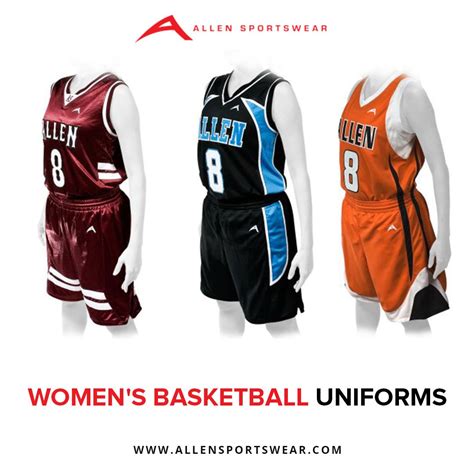 Up your hoop game with women’s basketball uniforms from Allen Sportswear that are customized ...