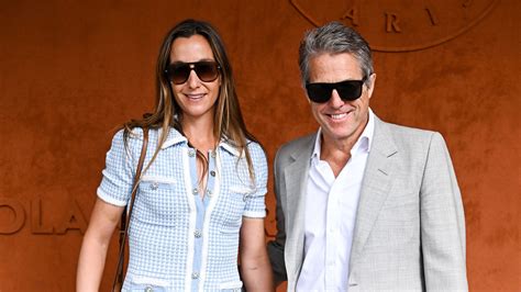 Hugh Grant makes rare appearance with wife Anna Eberstein at the French ...